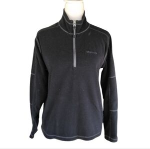 Marmot Black Gray Bridgeport Half Zip Fleece Jacket Size XL